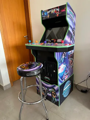Arcade Tartarugas Ninja Arcade1Up Importado + Banco Original | TMNT Turtles in Time