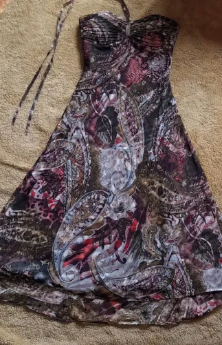 Vestido longo estampado