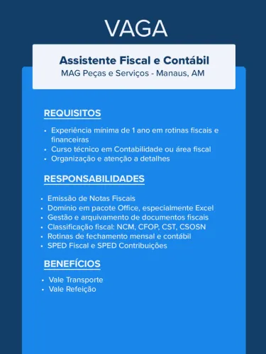 Assistente Fiscal e Contábil