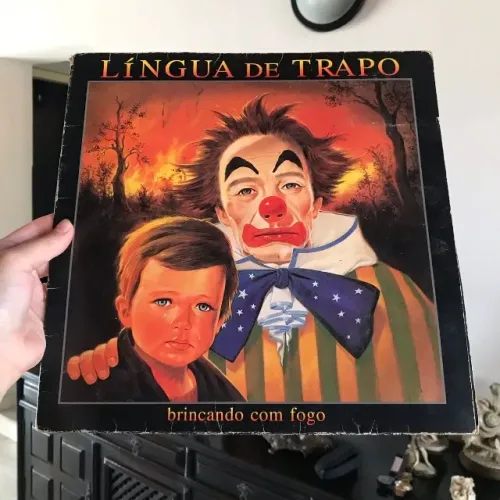 lp vinil - língua de trapo - brincando com fogo 1992