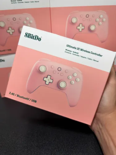 Controle 8bitdo Ultimat 2c Sem Fio Pc/android H.effect Peach Pessego
