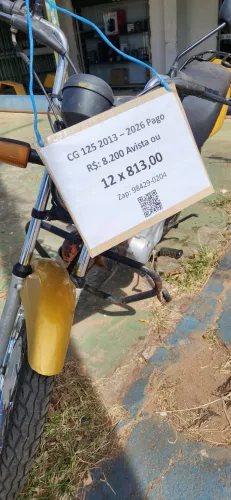 Moto Cg 125 Ano 2013 / 62km 2026 pago no ponto de transferência