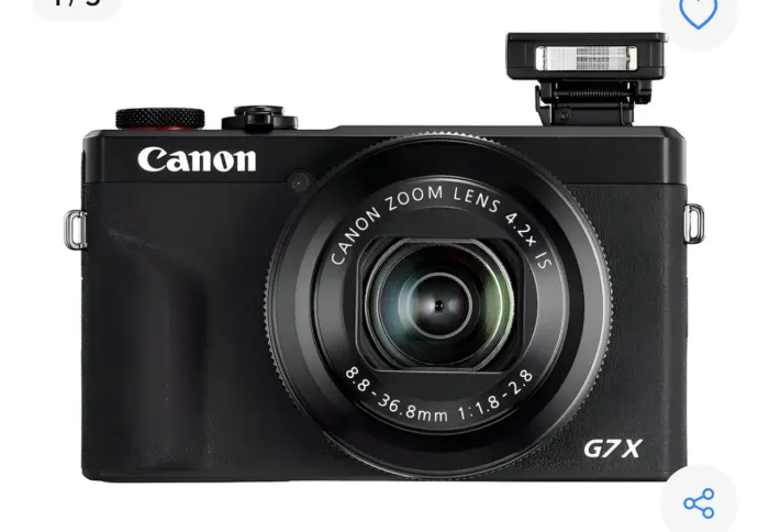 Câmera Digital Canon Powershot G7x Mark Iii 20.1mp 4k Preta Preto