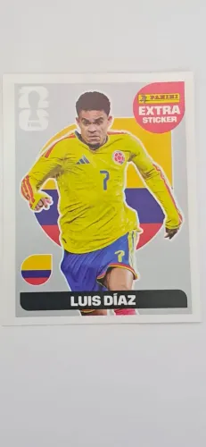 Figurinha Extra Sticker Luis Diaz prata