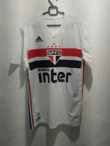 Camisa M 1 São Paulo Adidas Banco Inter 2018 Branca