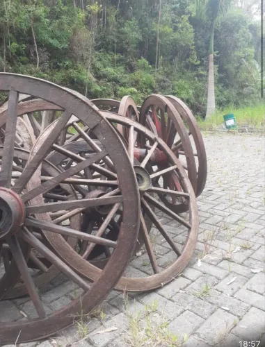 Rodas de carroça decorativas-Usadas