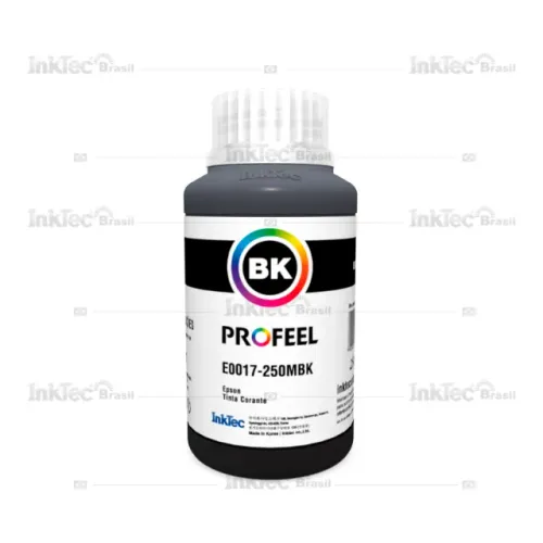 250ml Tinta Corante Black para Impressora Epson InkTec Profeel E0017