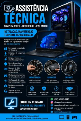 Assistência Técnica Especializada em Computadores e Notebooks