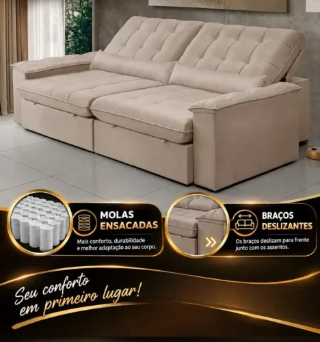 Sofá retrátil e reclinável / NOVO / entregamos 