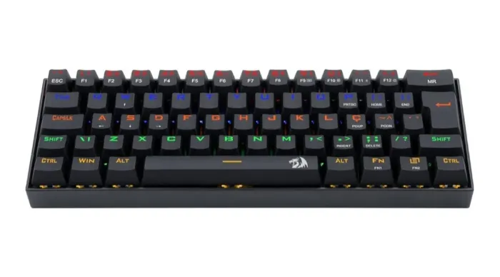 Redragon TECLADO GAMER MECANICO LAKSHMI RAINBOW PRETO SWITCH MARROM ABNT2