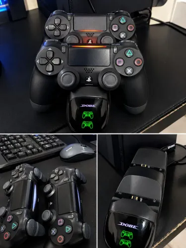 Controles Playstation 4 + Base de carregamento