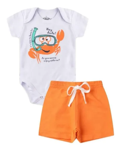Conjunto suedine bebê menino