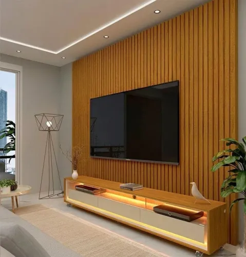 OPORTUNIDADE! Rack LED e Painel Amadeirado 2m x 2m