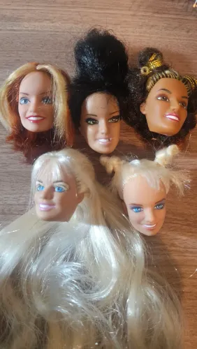 Boneca Spice Girls lote com 5 cabeças