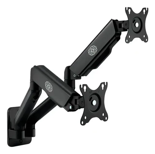 Suporte Articulado de Parede para 2 Monitores 17 a 34" polegadas - Braço Ergonômico Ajuste