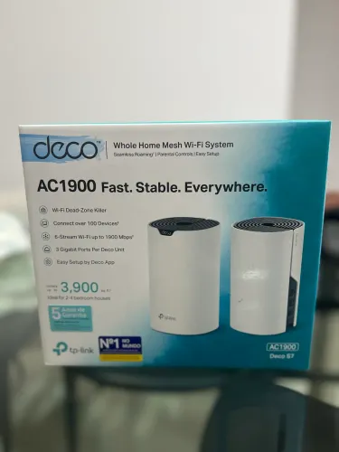Roteador Wi-Fi Mesh TP-Link Deco S7 AC1900 - 2 Unidades