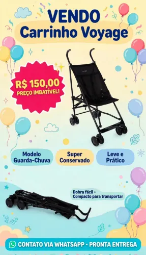 Vendo carrinho de bebê