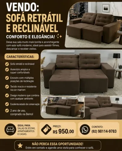 Sofá Elegance Chaise 2mt