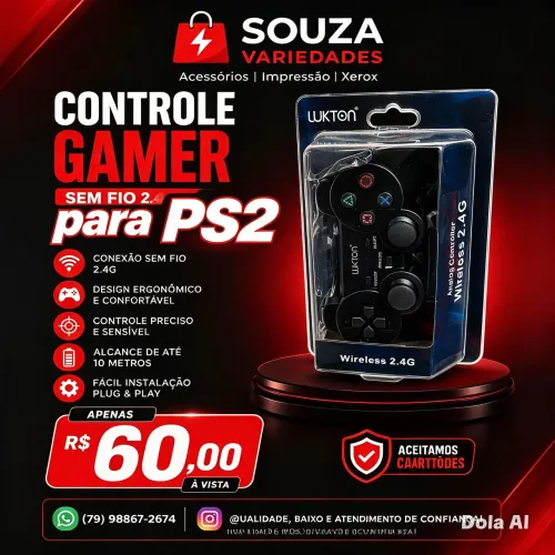Controle de PS2 sem Fio