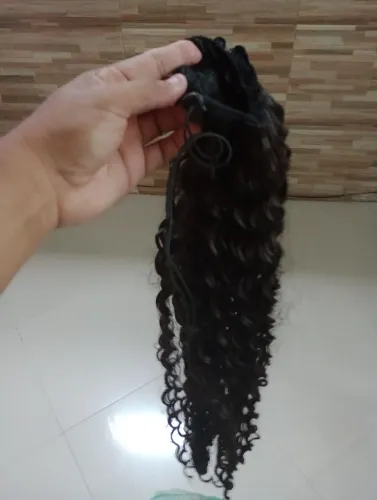 Cabelo orgânico cacheado rabo de cavalo $80 reais 