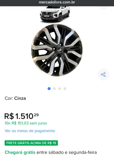 PAR DE RODAS FIAT ARO 16