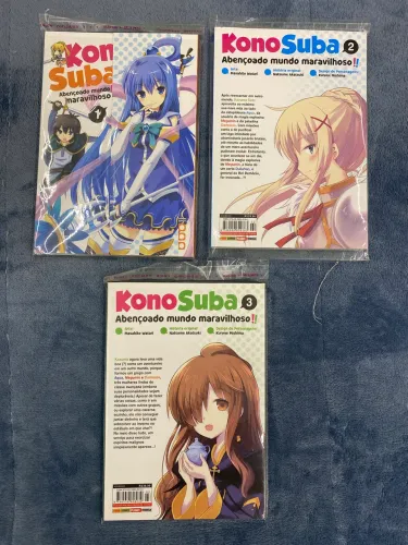 Mangá Konosuba 1, 2 e 3