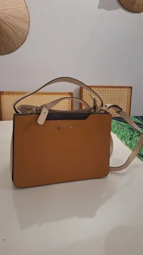 Bolsa de couro arezzo bege