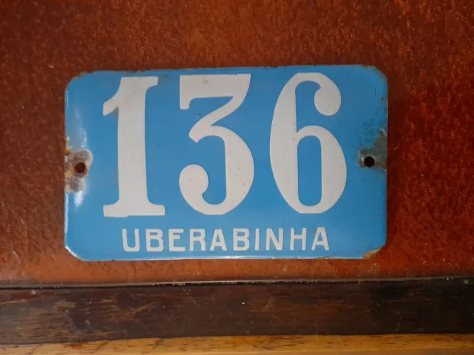 Placa de Carro Original Antiga e Rara - Uberabinha (atual Uberlândia)