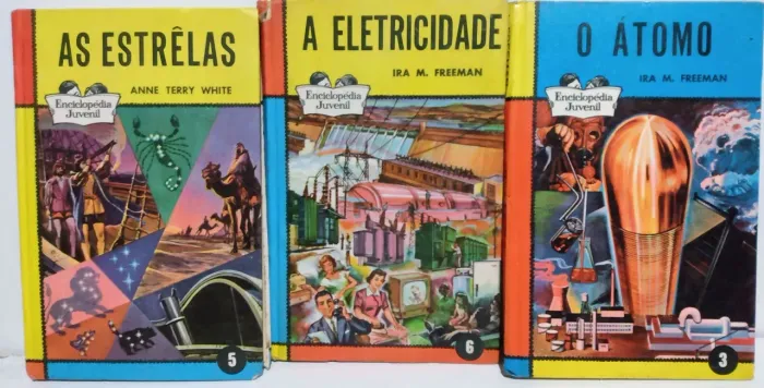 Livros - Coleção Enciclopédia Juvenil Vol 1 ao 8 + Vol 11 e 12 Antigo