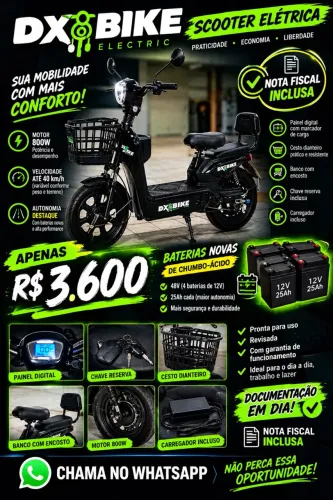 Scooter elétrica 800W