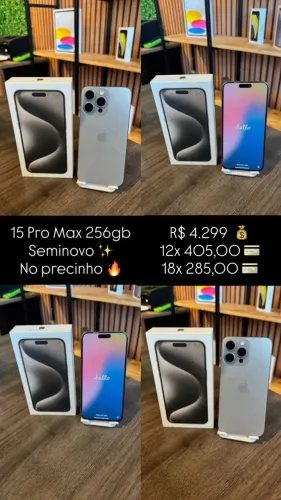 15 Pro Max 256gb - Seminovo - Garantia 6 meses
