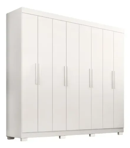 Guarda Roupa 8 Portas 4 Gavetas Branco