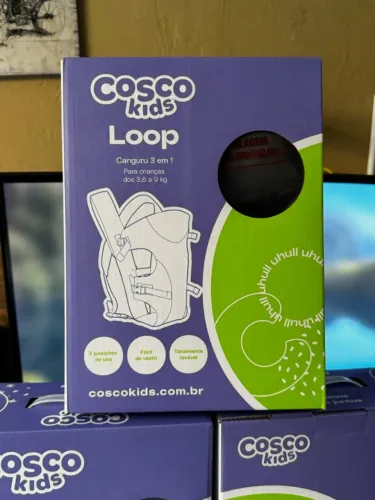 Bolsa Canguru Cosco loop cinza escuro para bebe