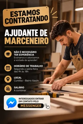 vaga em Marcenaria