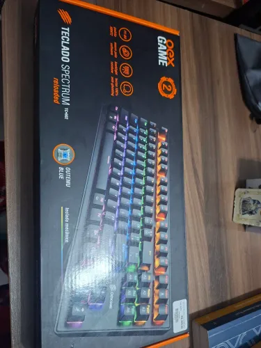 Teclado Mecânico Gamer OEX Spectrun TC-602 RGB Switch Blue