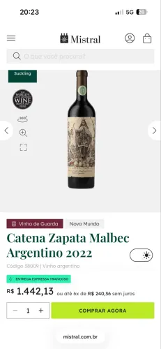 Catena Zapata Malbec Argentino 2022