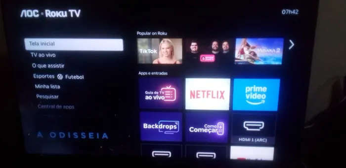 Tv A0C 43 polegadas nova apenas 5 meses de uso