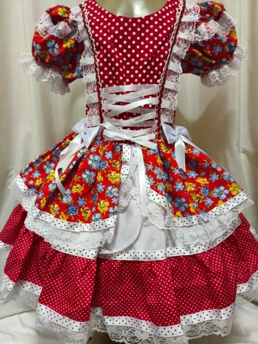 Vestido caipira infantil 