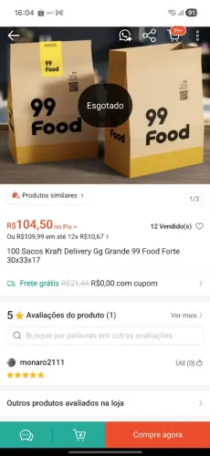 Saca para delivery