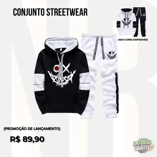 Moleton e calça streetwear