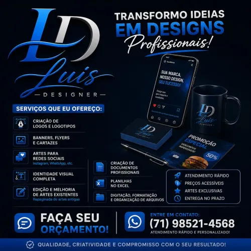? Designer Gráfico | Criação de Artes Personalizadas