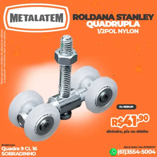 Roldana Stanley Quádruplo 1.1/2" Nylon