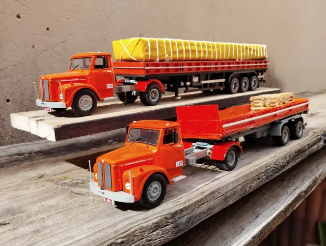 Carreta Scania jacaré escala 1, 43 