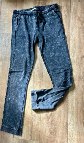 Calça de moletom estonada Palomino tamanho 12, skinny, com bolsos e cordão para ajuste 