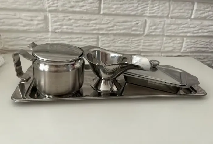 Conjunto de Servir em Aço Inox - 4 Peças