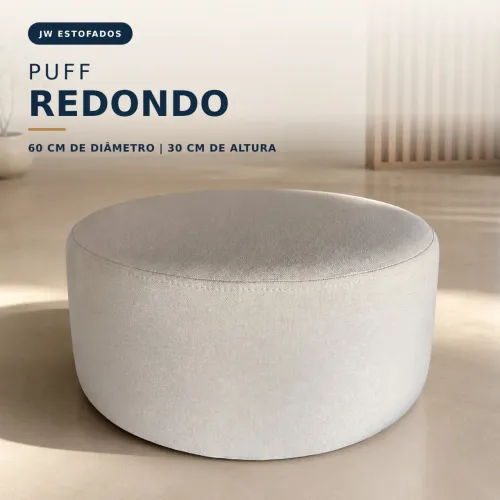 Puff Redondo Baixo 60x30 Decorativo Sob Encomenda