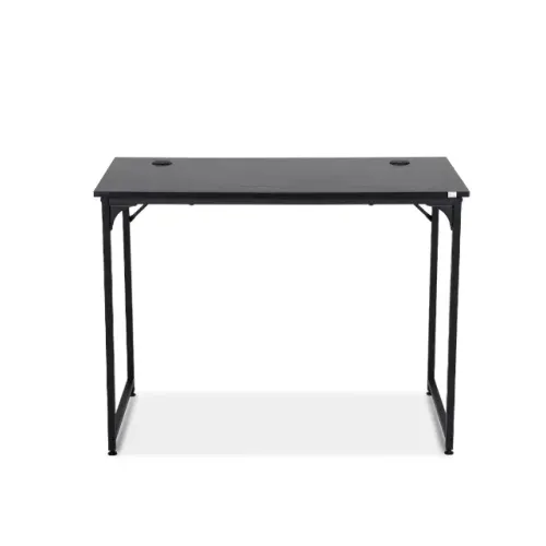 Mesa Office Get Black, Medidas 100cmX50cmX74cm, Tampo 15mm, Base Metal - Wzetta