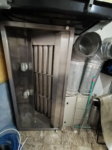 Coifa industrial com filtro soldada inox grosso alta qualidade 