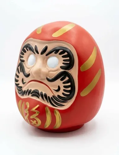 Daruma de Cerâmica e Pintado a Mão