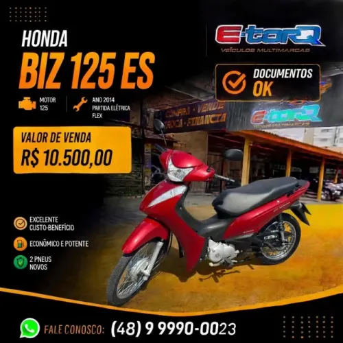 HONDA BIZ 125 ES 2014 C/PARTIDA ELÉTRICA (2PNEUS NOVOS)